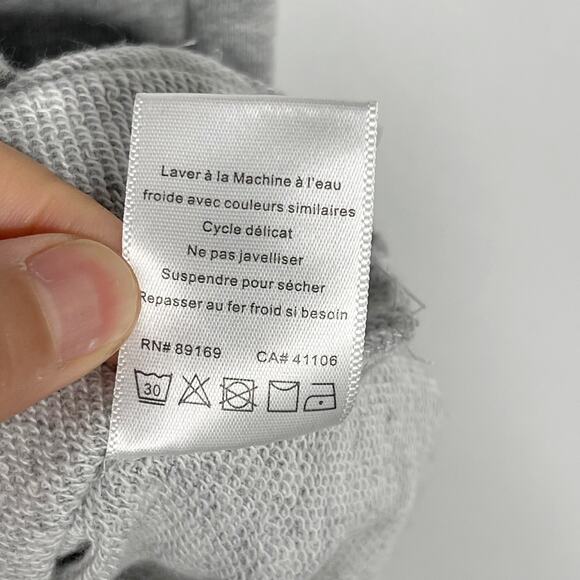 ATM Anthony Thomas Melillo Small S Sweatshirt Dress Heather Gray Crew Pockets - Picture 11 of 11